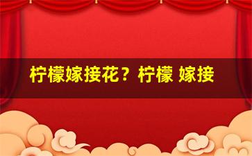 柠檬嫁接花？柠檬 嫁接